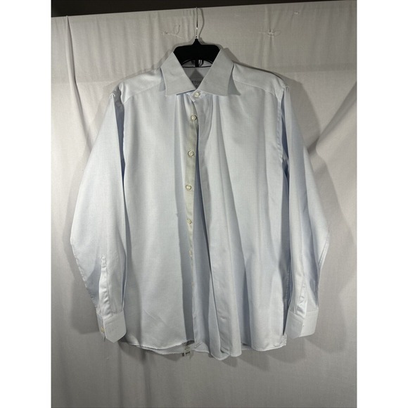 NEW Eton [ 16 41 ] Slim Fit Printed‎ Dress Shirt in Light Blue - Picture 2 of 12